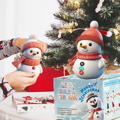 Yousheng Baue einen Schneemann Set Lufttrocknende Knete Schneemann Weihnachts-Bastelarbeiten für Kinder 4-12 Jahre Lustige Modelliermasse Schneemann DIY-Set für Feiertags-Partydeko