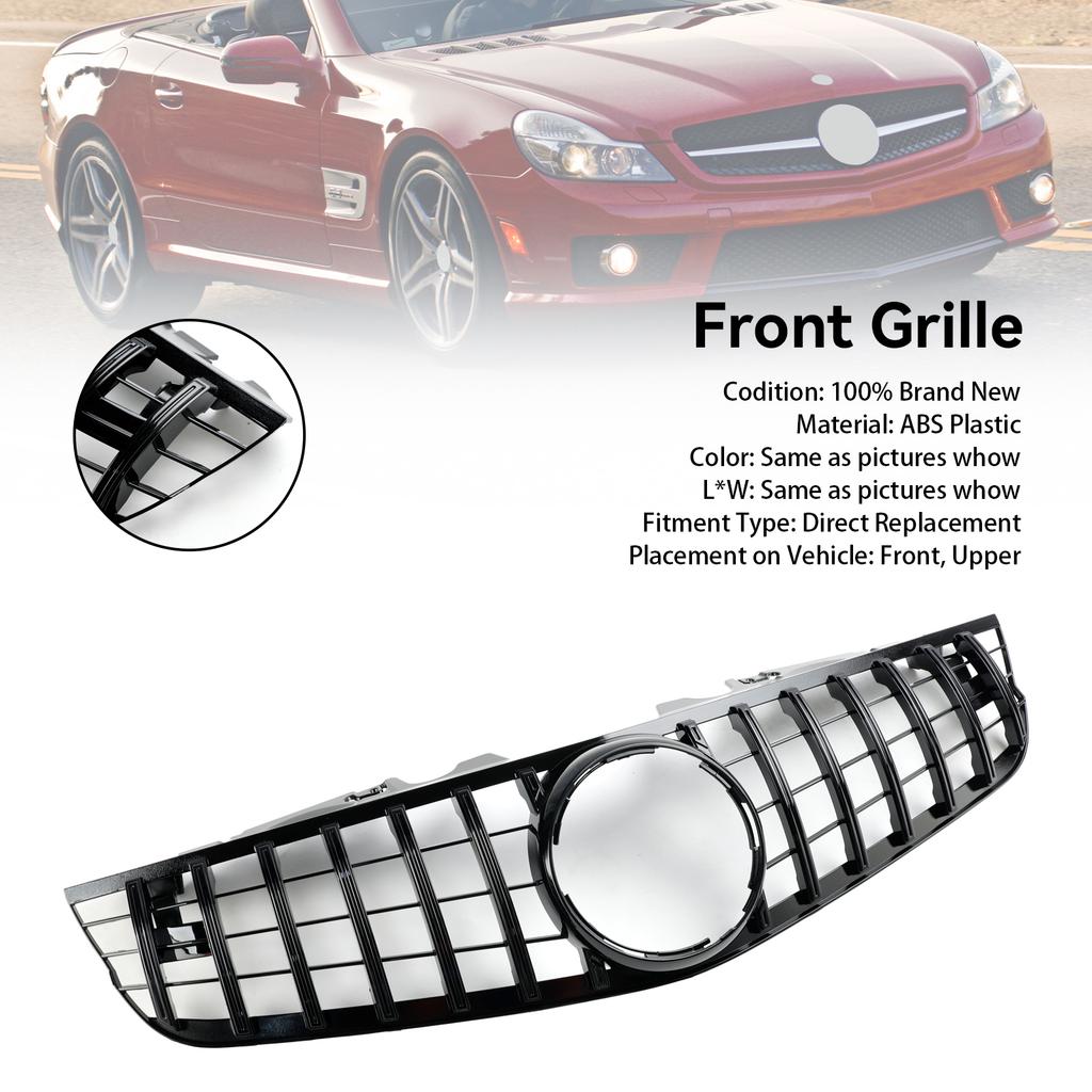 Front Bumper Upper Grill Fit Mercedes SL-Class R230 SL550 SL600 2009-2012