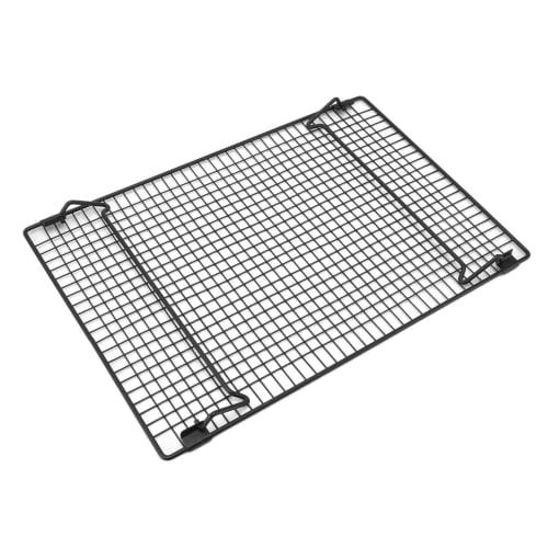 Non-Stick Baking Cooling Rack, Efficient, Non-Stick Cookware, Baking Rack, Baking Supplies, Cookies, Bread, Donuts (Black)
