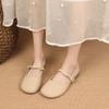 Fashion Aphixta Elegant Soft Sole Women Flats Shoes Flower Dec Shallow HooK Loop Loafers Woman Khaki Spring Shoes Round Toe Ladies Shoes