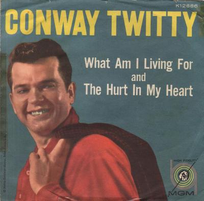 7-Zoll Schallplatte CONWAY TWITTY - Wofür lebe ich / Der Schmerz in  K12886 MGM Records 1960 US Rock Gebraucht