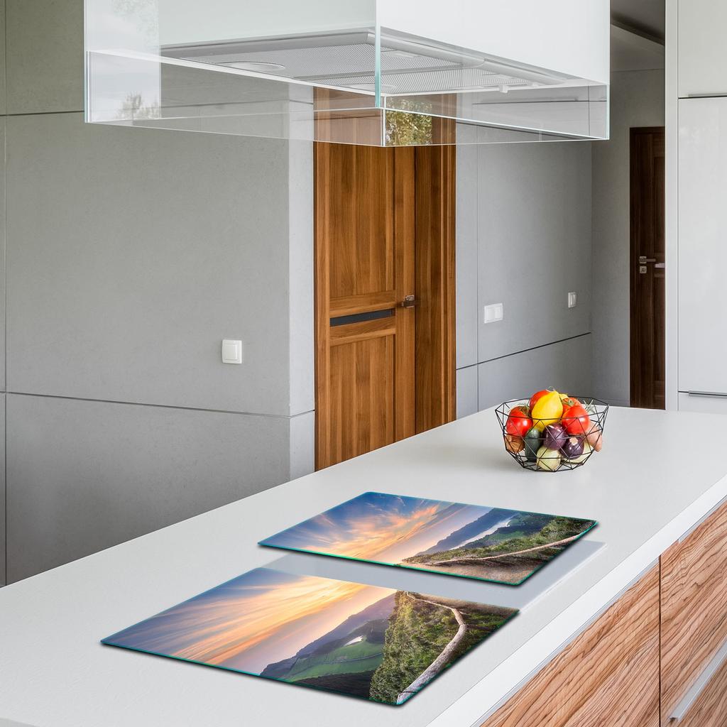 2x GLASS PROTECTIVE PLATE FOR STOVE 40x52 SKY