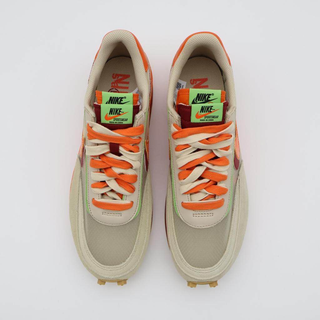 DH1347-100 CLOT Sacai Nike LD Waffle Orange Blaze Deep Red Green Bean (Men's)