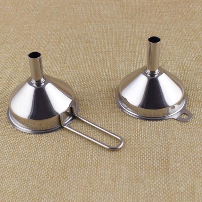 Thickened Stainless Steel Funnel for Home Cook Conical Liquid Transfer Funnel with Hanging Hole Spices Pouring Tool