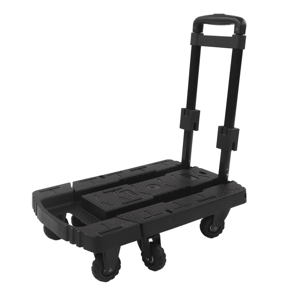 Folding Hand Truck 440lbs Heavy Duty Dolly Cart with 4 360 Degrees  Rotating Wheels for Airport Travel