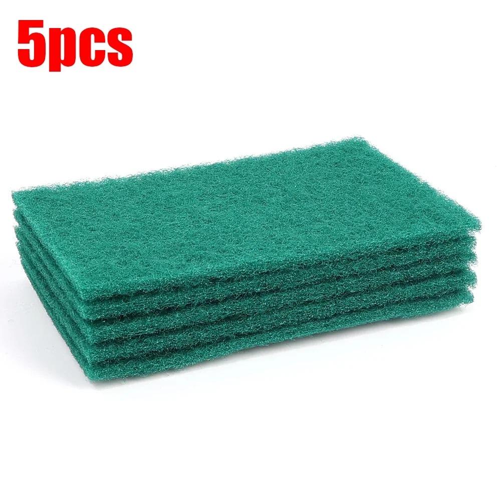 Green Cleaning Cloths Scrub Pads Sponge Household Kitchen Scrubbing Pad Scratch Free Reusable Dishwashing Cleaning Cloth Cheap