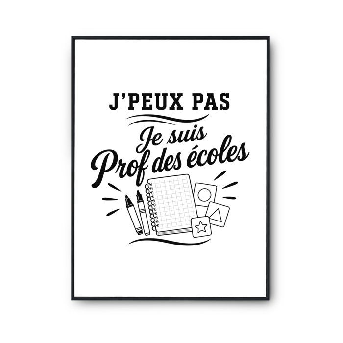 Affiche - PLANETEE - J'peux pas minimaliste - Illustration encre et aquarelle - Papier photo 310 g/m² - Surface perlée A4