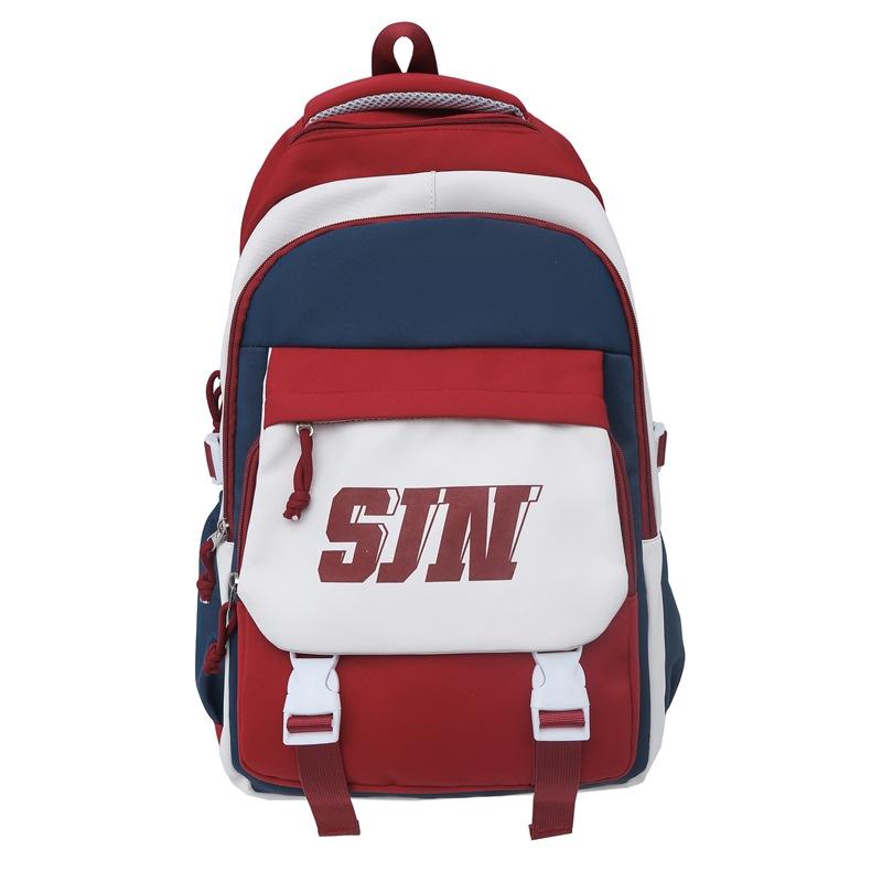 

Backpack, Laptop Bag, Casual Backpack, Large Capacity High School Student Schoolbag With pendant червоний/синій