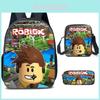 Przestronny plecak nylonowy Roblox 20-35l Oddychająca torba z kreskówką dla studentów podróże