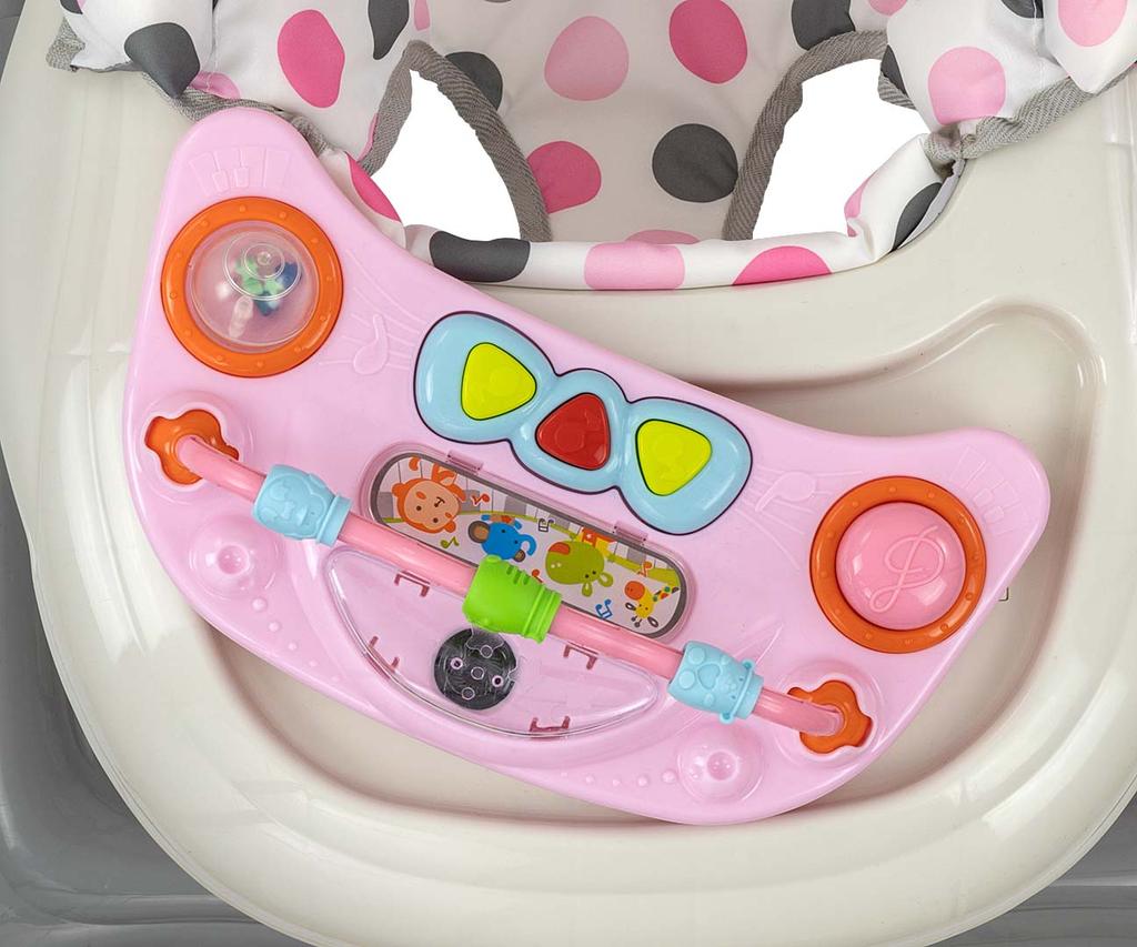 MILLY MALLY 5701 Patrol Plus Pastel Dots Baby Walker