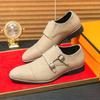 Fashion New Pointed Retro Monk Strap Loafter Men's Casual Shoes Luxury Brand Designer Formal Wedding Dress Homecoming Footwear