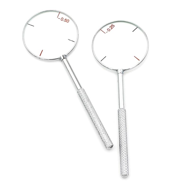 2 Parçalı Yuvarlak Optik Çapraz Silindir Lens Alet Seti Diyoptri Optik Aletler Diyoptri Kiti Kolay Kullanım Dayanıklı