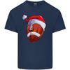 Christmas American Football Santa Hat Xmas Unisexs Light Cotton TShirt