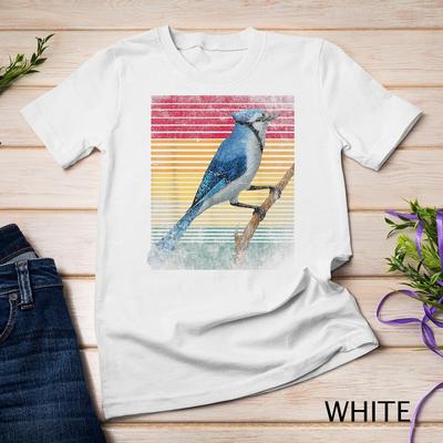 Vintage Retro Blauhäher Vogel Unisex T-Shirt