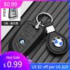 2025 M Leather Car Remote Key Case Cover Shell Protector Key Bag For BMW X1 X3 X4 X5 X6 F15 F16 G30 3 5 7 Series G11 F48 Acces