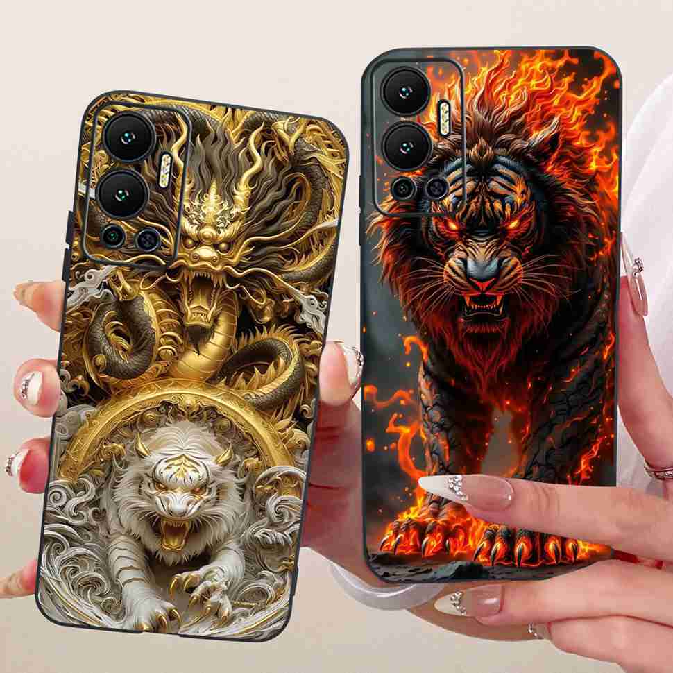 For Infinix Hot 12 Case 2022 Animal Painted Cover Soft Silicone Phone Case For Infinix Hot 12 Hot12 X6817 X6817B Shell