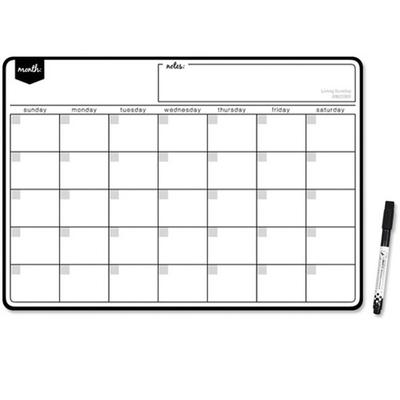 Tablica z kalendarzem Living Sunday na magnesie na lodówkę + pisak do tablic, magnes gumowy, 1 sztuka, koreańskie zabawki