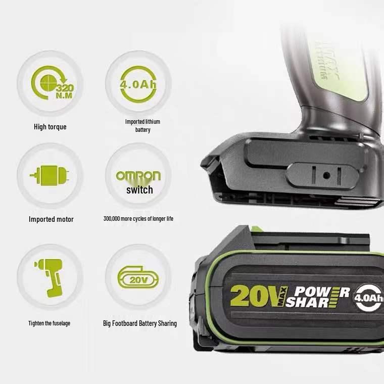 Weike WU279 Brushless Electric Scaffolder Impact Wrench with Rechargeable Lithium Battery