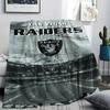 Las Vegas Raiders Printed Flannel Blanket, Soft Throw for Bedroom Sofa, Washable, Fan Merchandise, Great Gift.