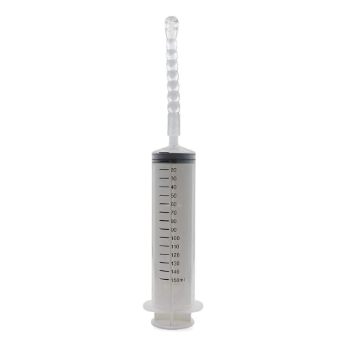 Multi-Purpose Irrigator, 150ml Plastic Syringe with Nozzle for Vaginal and Anal Cleansing, Enema, Water Supply, Feeding, Cleansing, and Injection