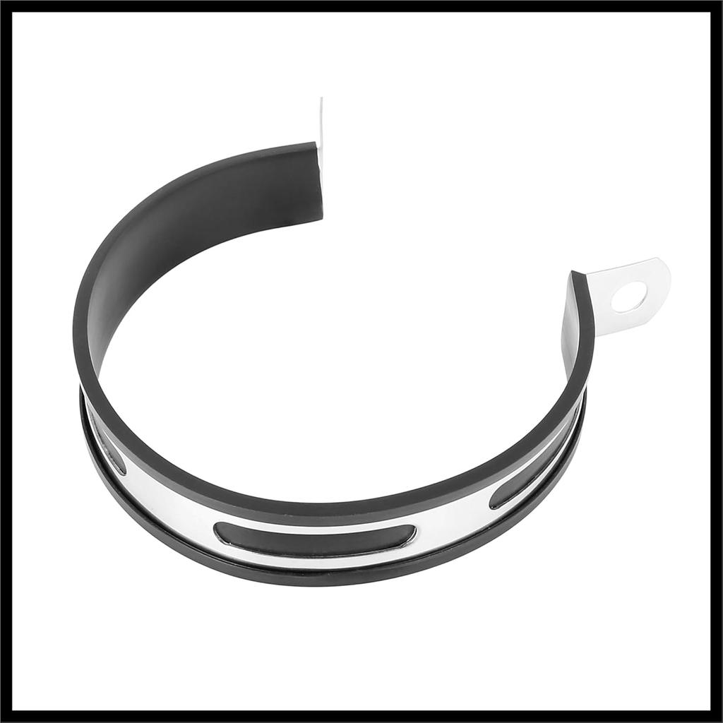100mm 3.94" Motorcycle Exhaust Band Joint Clamp Muffler Pipe Stainless Steel Silver Tone Durable Material