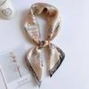 New Small Square Scarf Retro Three-dimensional Printing Silk Scarf Decoration Simulation Silk Scarf Headscarf Multi-purpose