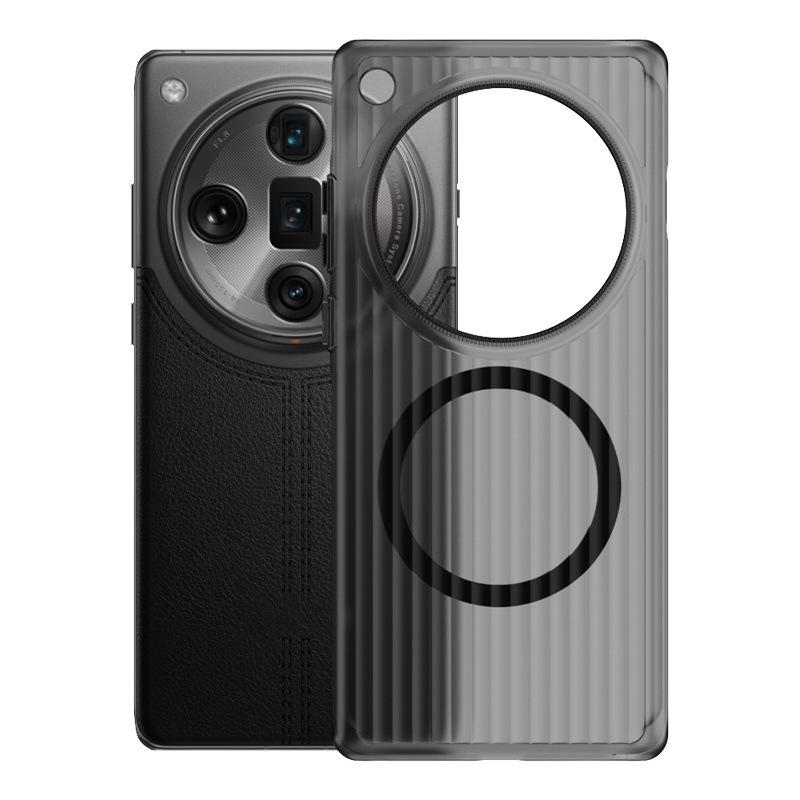 Corrugated Patterned OPPO FindX7Ultra Ultra-thin Phone Case Magnetic Matte Findx6 Drop Protection Case