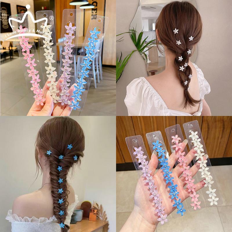 10ks/sada Dívčí květina Mini spona do vlasů pro zaplétání vlasů Knoflíky do vlasů Sponky do vlasů Barrette Styling Vlasové doplňky