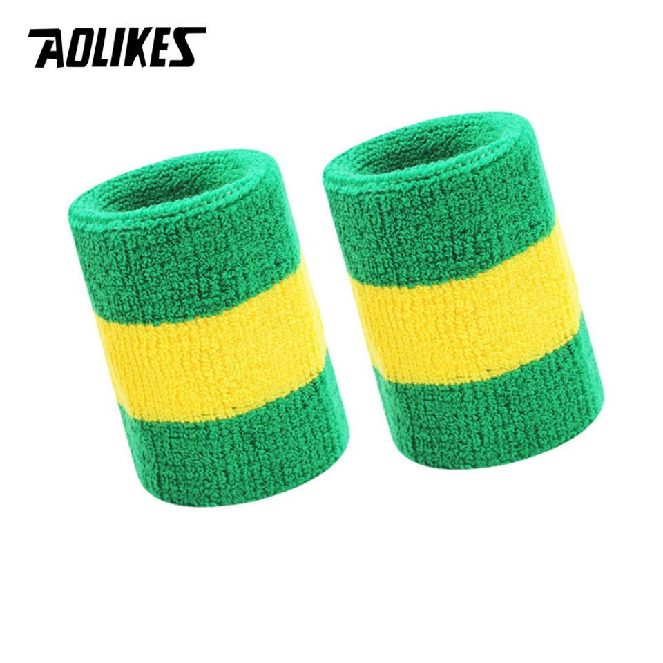 Aolikes Unisex Sport Wristband Sweatband Breathable Running Basketball Badminton Wrist Protector for Safety