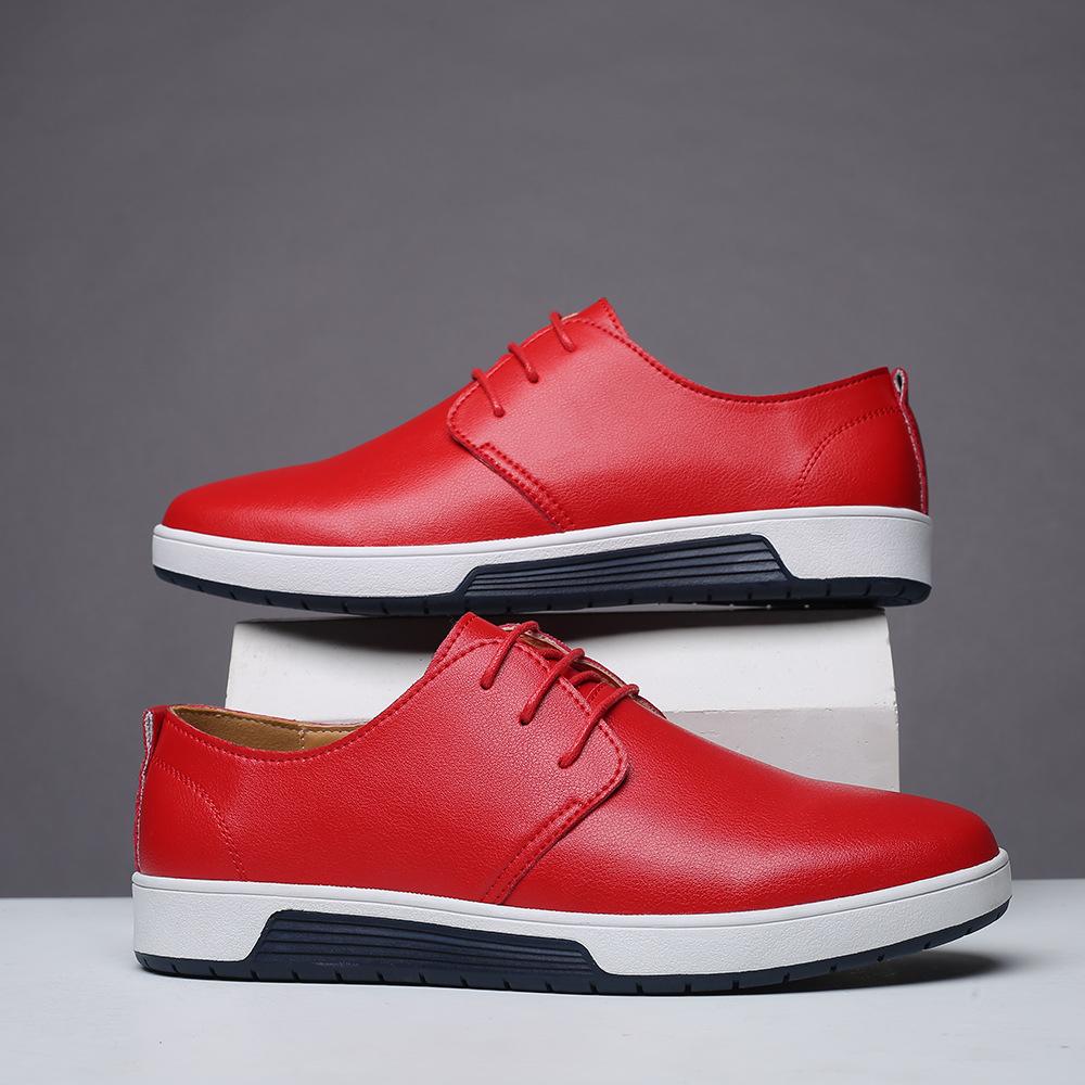 Men's Comfortable and Breathable Casual Board Shoes, Single Shoes, Leather Shoes