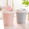 Small Flip-Top Plain Trash Can for Living Room Coffee Table or Desktop