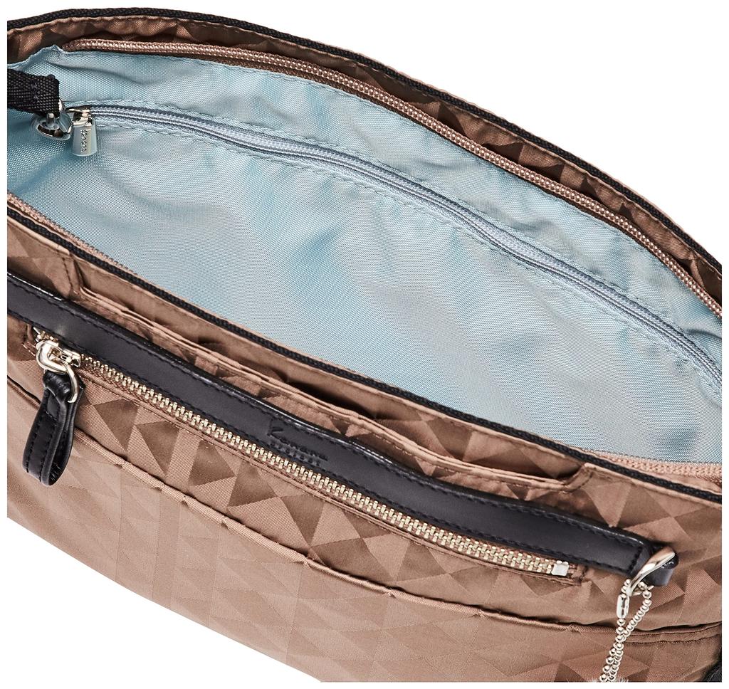 Bolsa de Ombro Kanana Project, Monograma Kanana, com Segundo Bolso e Fecho de Segurança, 67341, Feminina, Café com Leite, Tamanho Único