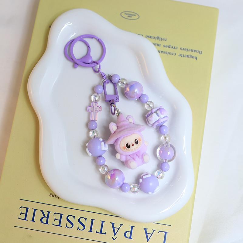 Cartoon Rabbit Keychain Pendant Cute Little Dinosaur Silicone Cute Bag Pendant Accessories Girlfriend Couple Gift