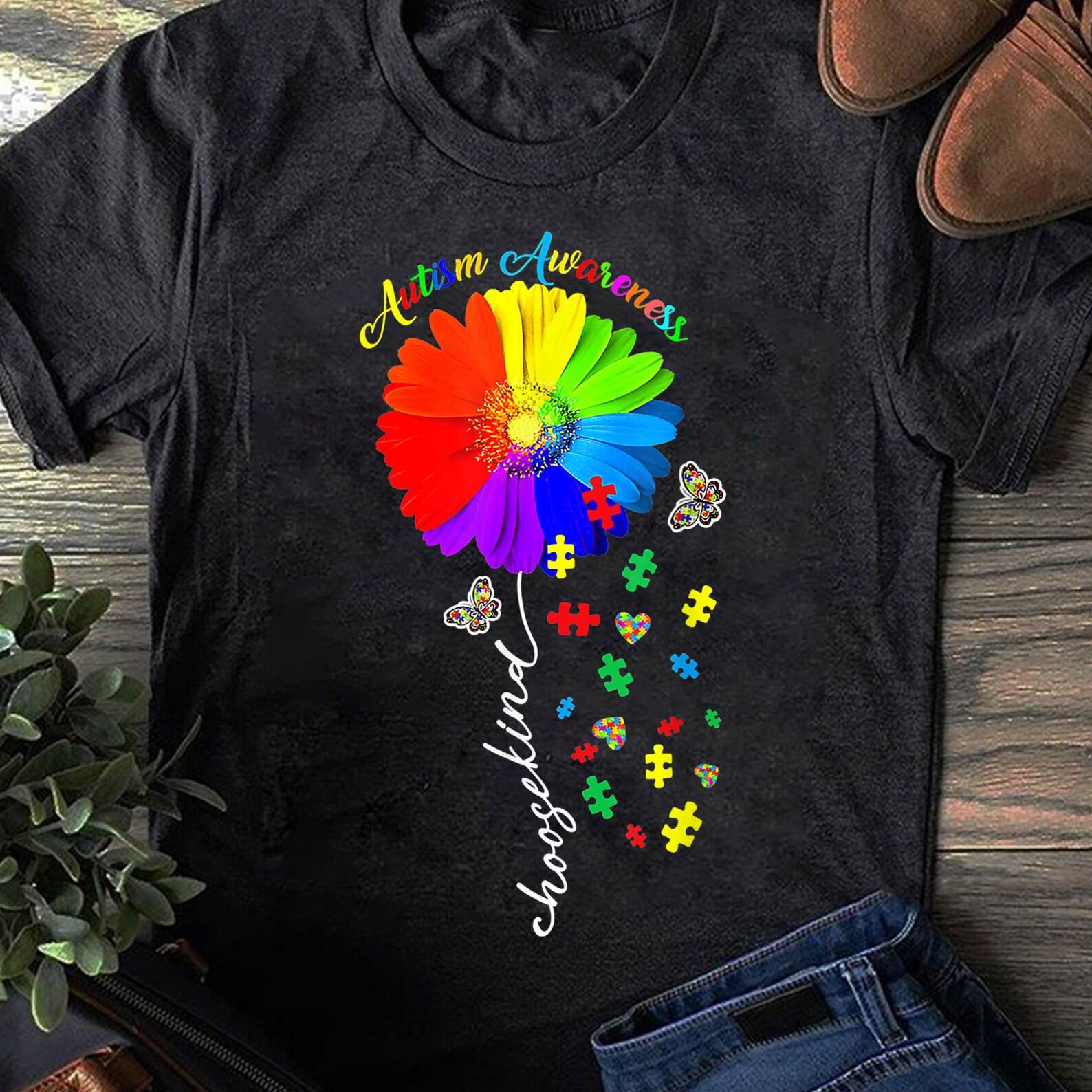 Choose Kind Autism Awareness Month Women Sunflower Mom - Autism Mom Shirt, Autism Awareness Shirt, Autism Aware, Autism Mother XL