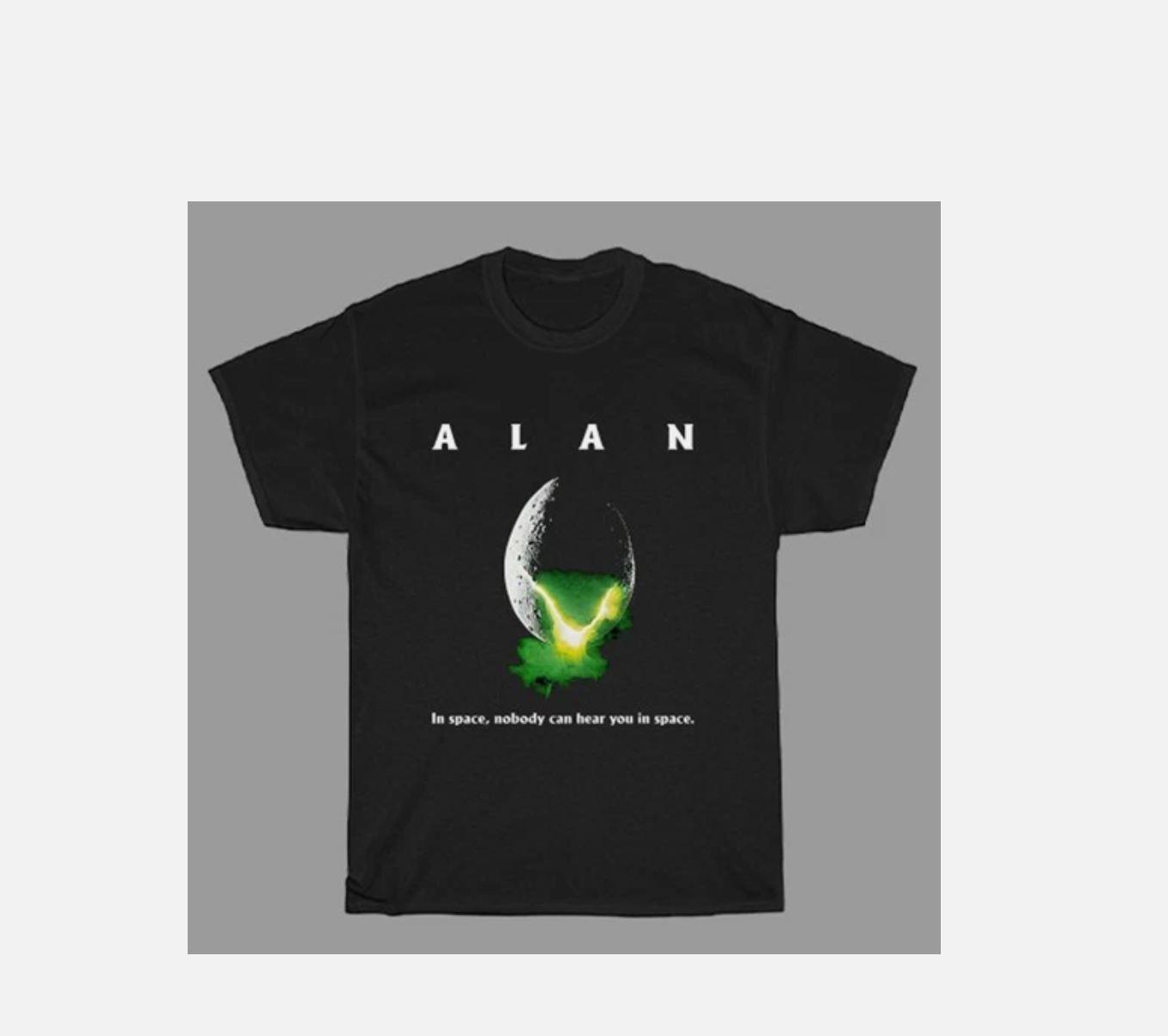 Alan In Space No Body Can Hear You Movie Men s Black XXXL