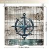 1pc Nautical-Themed Anchor & Rope Shower Curtain,  Durable Polyester, Easy Clean, for Bathroom Decor