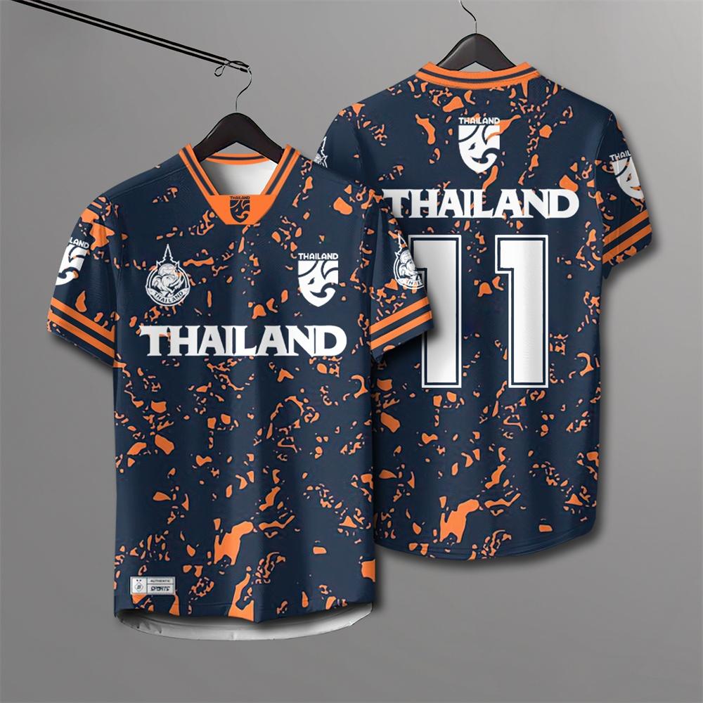 Thailand 3D Gedrucktes Kurzarm Sommer Street T-Shirt Herren Atmungsaktives T-Shirt Leicht und Bequem Kurzarm Oberteile