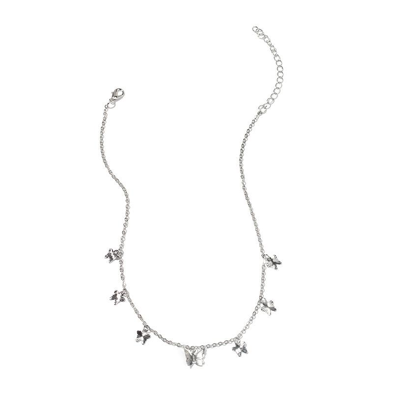 

European and American hot-selling choker butterfly Mori collarbone neck chain hipster simple short pendant necklace accessories gift