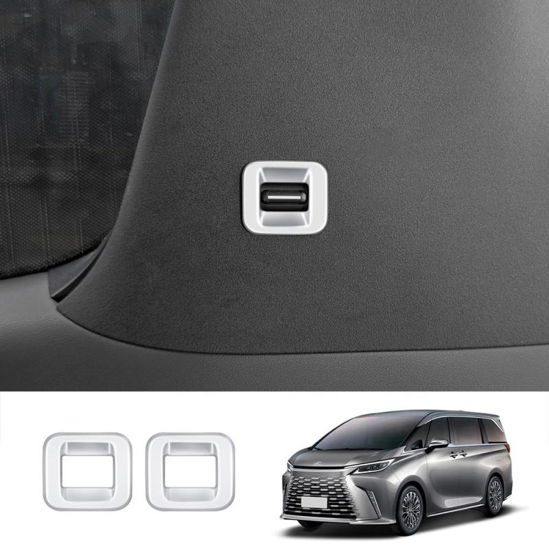 L/ RHD For Lexus LM350H LM500H 2024 2025 ABS Third row curtain control switch Decorative Frame cover Interior Accessories