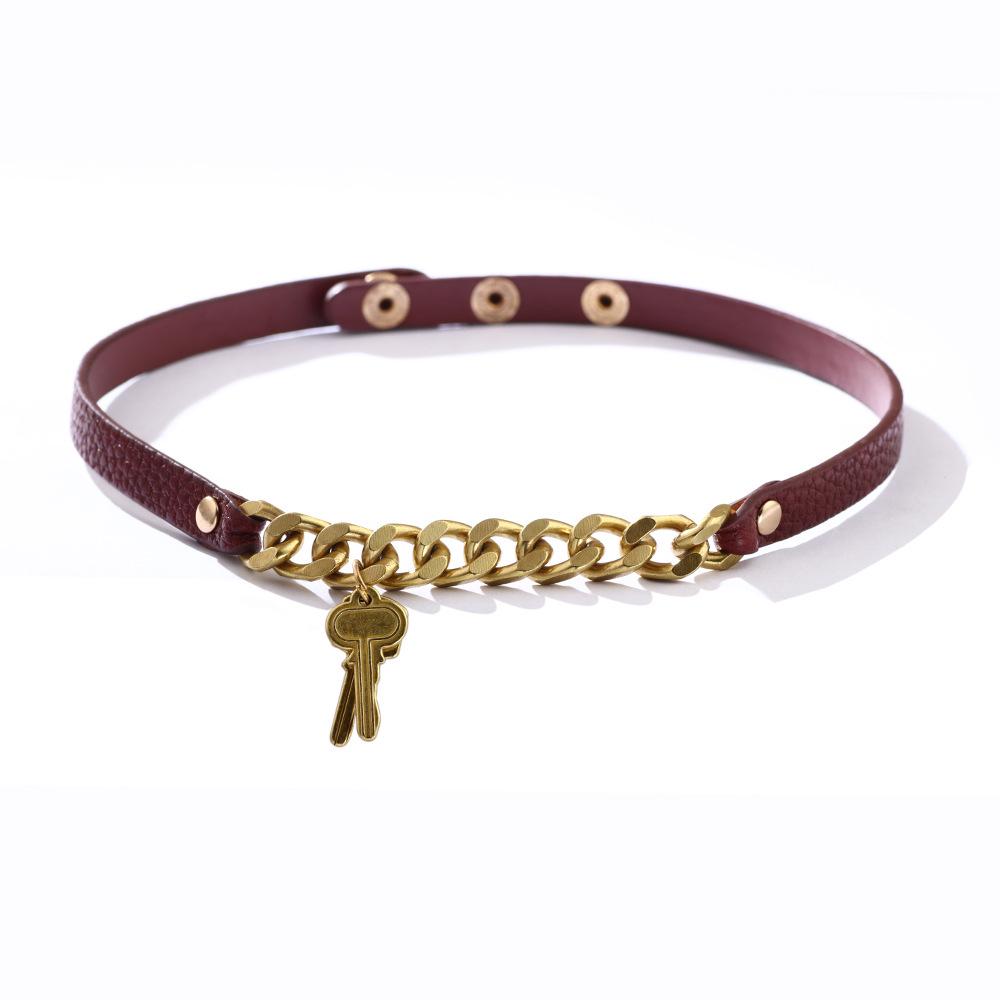 Qino PU Leather V-Chain Fashion Bangle: Stylish Couple's Bracelet