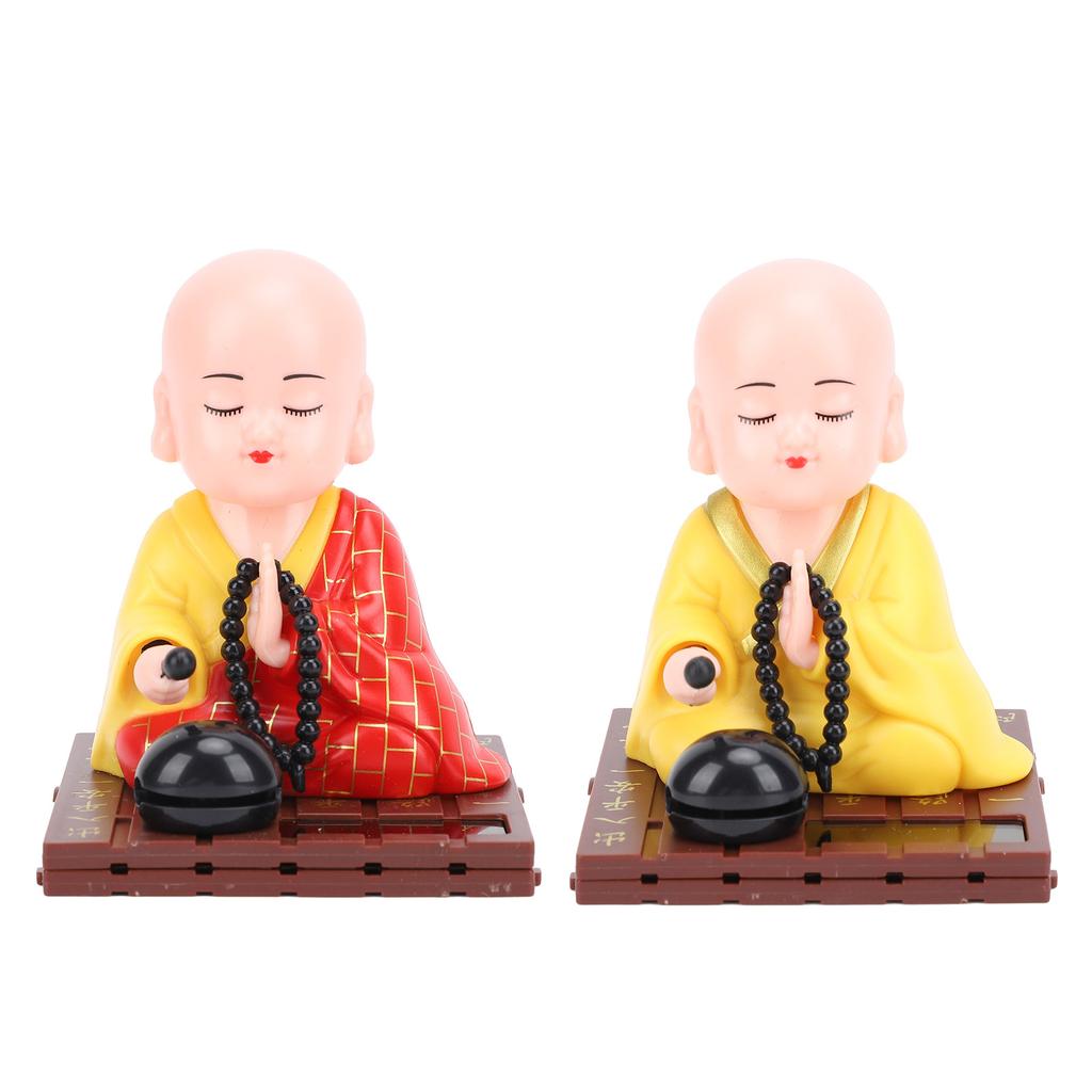 Solar Kleine Mönchsfigur Lustiges Nickendes Lichtsensor Energiesparend Solar Kleine Mönchsornament für H