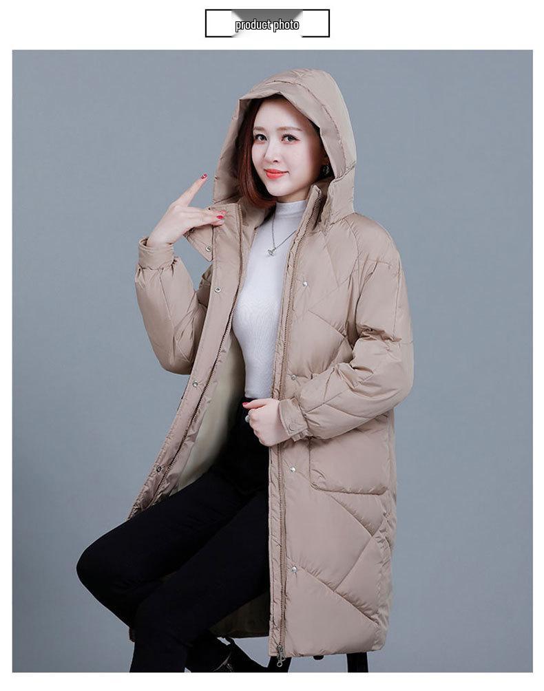 Women's Long Over-the-Knee Thickened Cotton Coat - 2025 Winter Collection