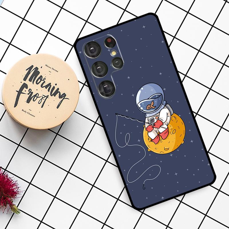 Star Astronaut Cute Case For Samsung Galaxy S21 S22 S23 S24 S25 Ultra S9 S10 S25 Plus S25 FE S20 FE Phone Cover