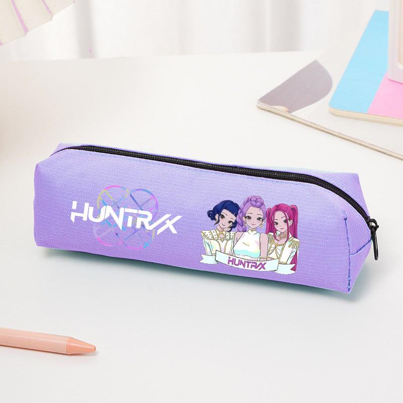 K-pop Demon Hunter Girl Group Pencil Case - Cartoon Oxford Cloth Stationery Bag for Primary School Students