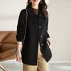 2026 Autumn/Winter Mid-Length Slimming Wool Coat with Lapels for Petite Women
