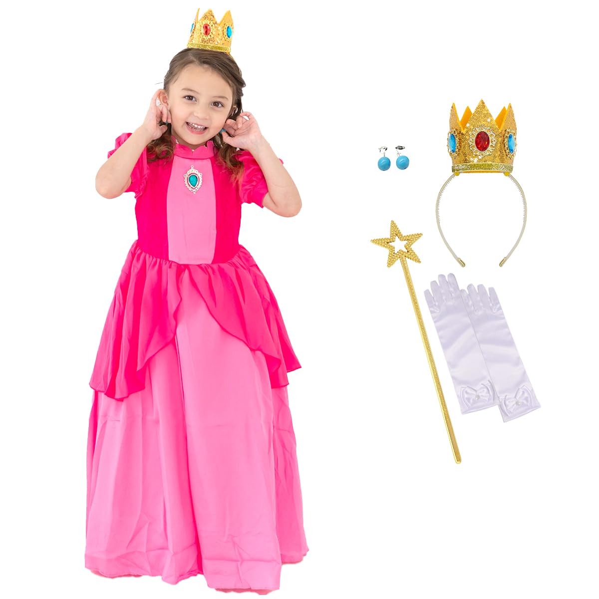 

monoii Princess Princess Dress Kids Princess Children Costume Princess Dress Costume Cosplay Halloween D Halo Christmas e0367