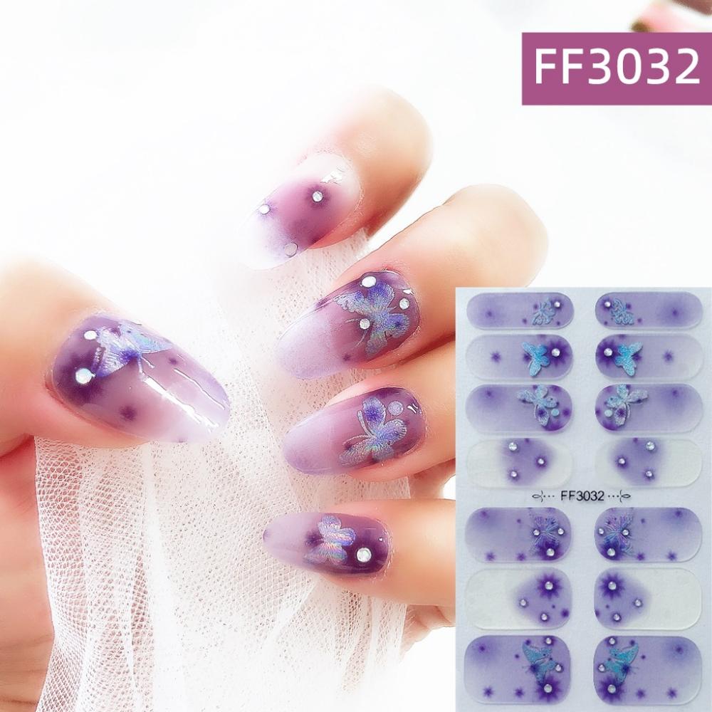 Three-dimensional Waterproof No-bake Nail Polish Film Full Sticker Spring and Summer Nail Film Paper Nail Film Paper