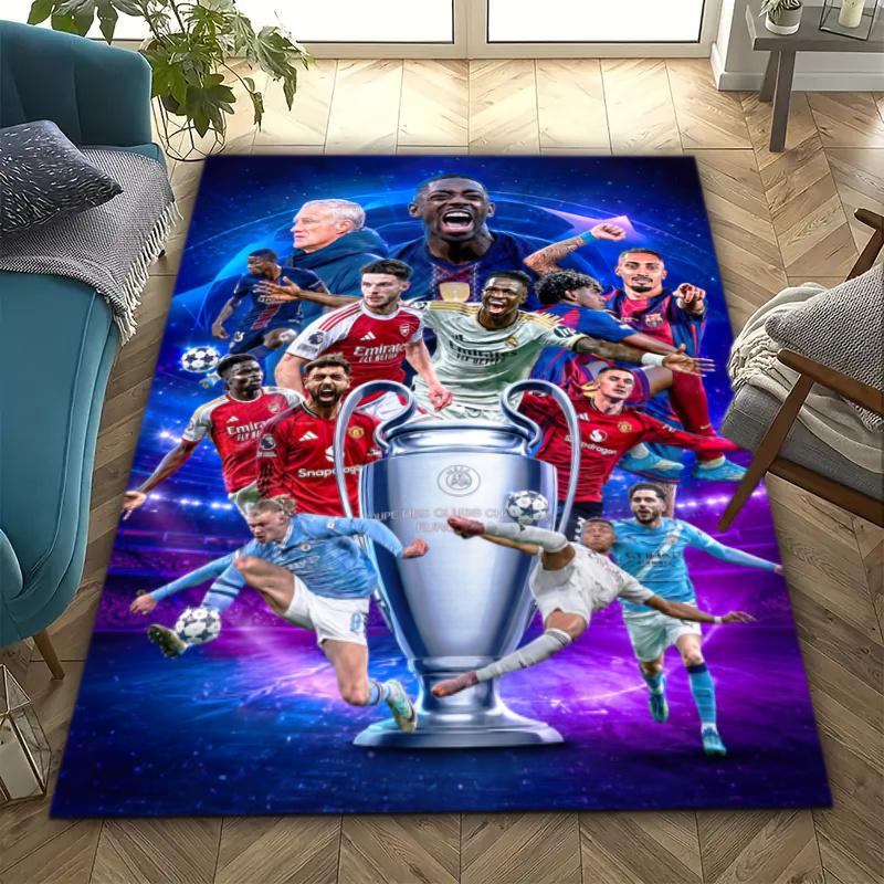 players Lamine Yamal and Erling Haaland, Vinicius Junior and Kylian Mbappé carpet is suitable for living room and bedroom office decorative carpet L1