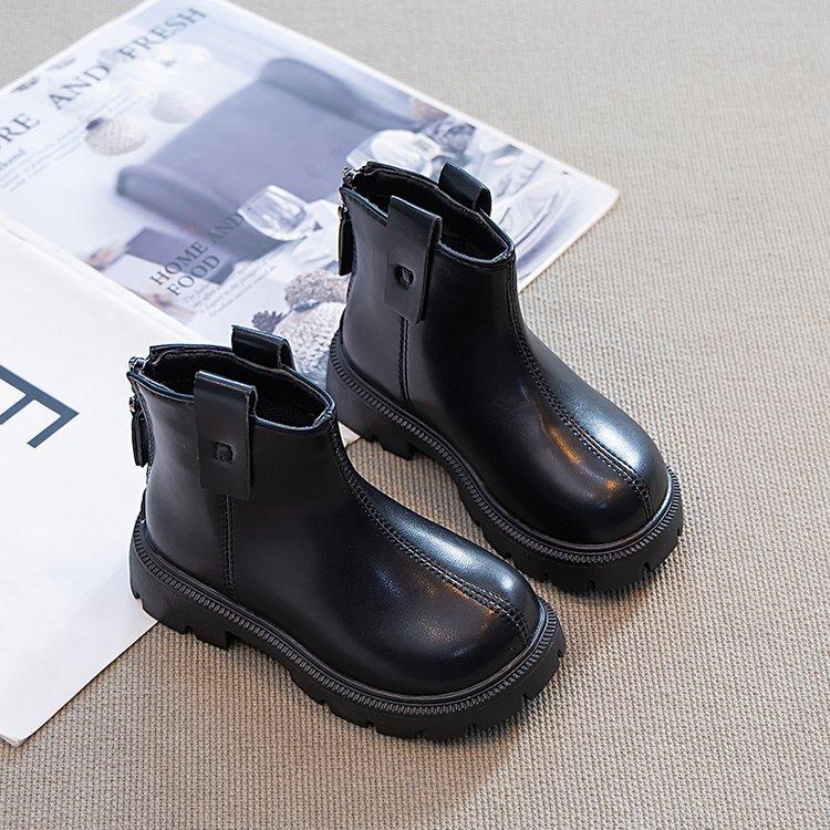 

Девочки ботинки детские Мартин короткие ботинки 2025 новый осень и зима малышка принцесса зарубежный стиль бархатные кожаные ботинки 36 yards inner length 22.6cm