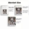 Coperta Chiffon Famiglia Husky, Coperta Leggera Portatile per Viaggio, Morbido Caldo Design Invernale, Accogliente Arredamento Casa per Tutte le Stagioni
